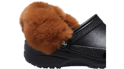 Crocs Faux Fur Backstrap Cover Scrunchie 2 Pack In Black