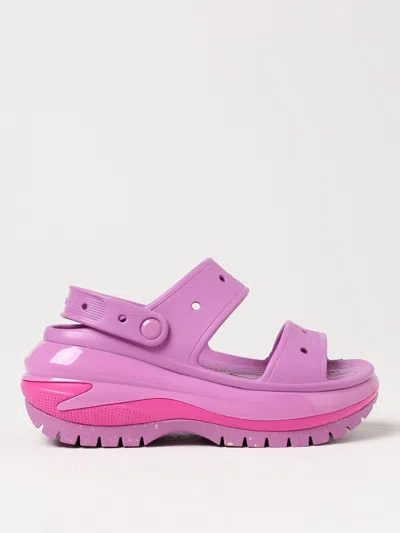 Crocs Flat Sandals  Woman Colour Violet