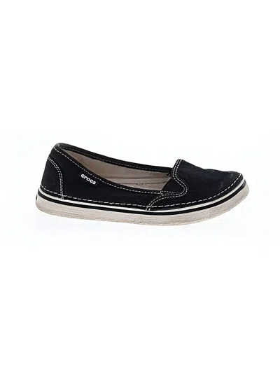 Pre-owned Crocs Flats In Black