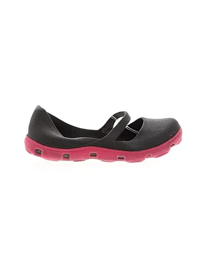 Pre-owned Crocs Flats In Black