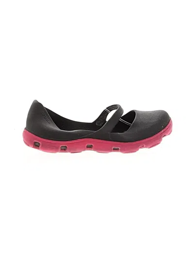 Pre-owned Crocs Flats In Black