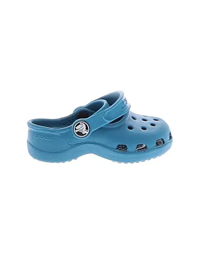 Pre-owned Crocs Kids' Flats In Blue