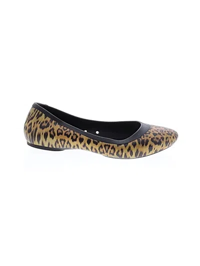 Pre-owned Crocs Flats In Brown