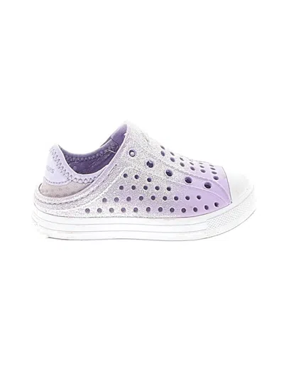 Pre-owned Crocs Kids' Flats In Purple