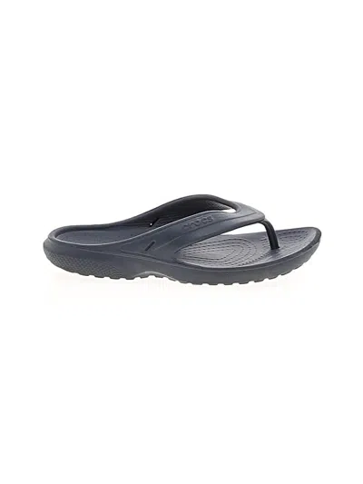 Pre-owned Crocs Kids' Flip Flops In Blue