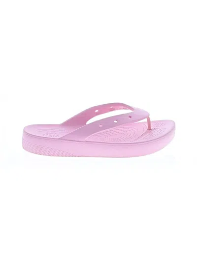 Pre-owned Crocs Flip Flops In Pink