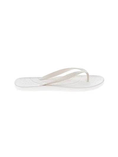 Pre-owned Crocs Flip Flops In White