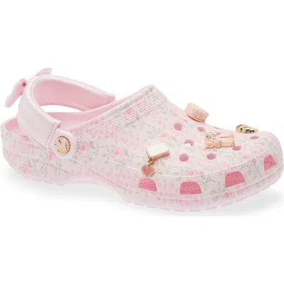 Crocs Floral Classic Clog In Pink