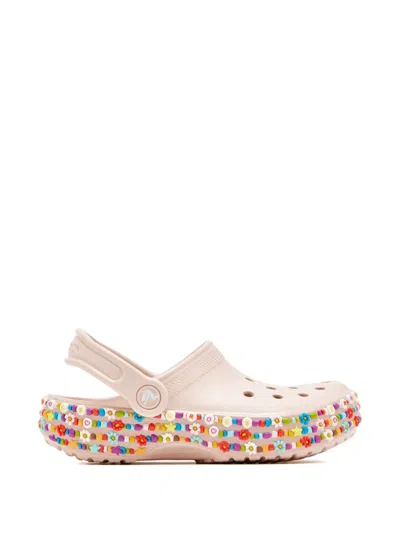 Crocs Kids' Floral-embellishments Clogs In Pink