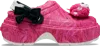 Crocs Fortnite X  Stomp Lined Clog Cuddle Team Leader In Pink Multi
