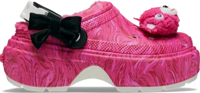 Crocs Fortnite X  Stomp Lined Clog Cuddle Team Leader In Pink Multi