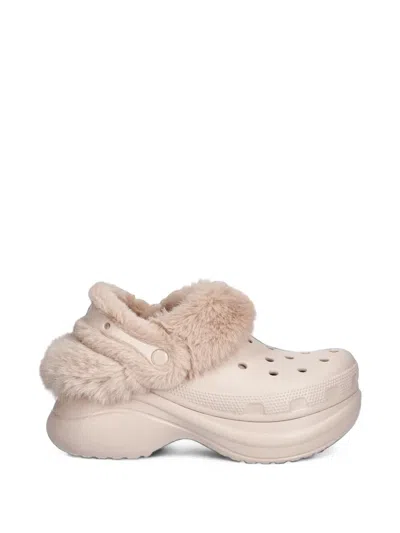 Crocs Furry Clogs In Neutral