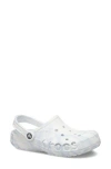 Crocs Gender Inclusive Baya Marbled Clog In White