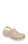 Crocs Gender Inclusive Classic Glitter Clog In Champagne Glitter