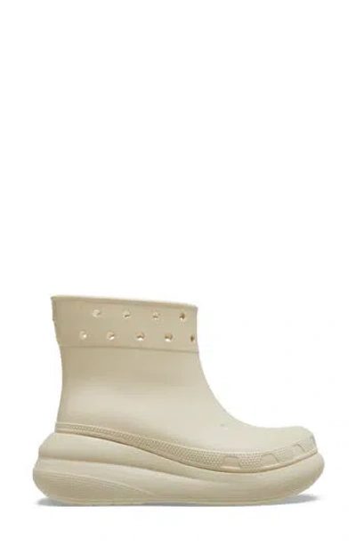 Crocs Gender Inclusive Crush Waterproof Platform Boot In Bone