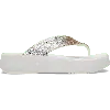 Crocs Getaway Chunky Glitter Platform Flip In White