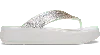 Crocs Getaway Chunky Glitter Platform Flip In White