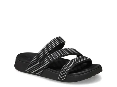 Crocs Getaway Gems Strappy Sandal In Black