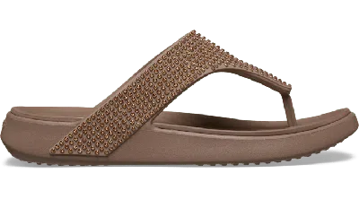 Crocs Getaway Gems Triangle Flip In Brown