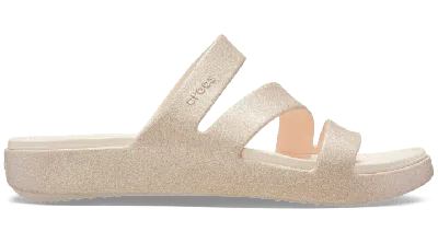 Crocs Getaway Glimmer Strappy In Neutral