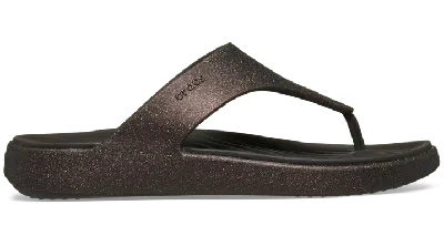 Crocs Getaway Glimmer Triangle Flip In Brown