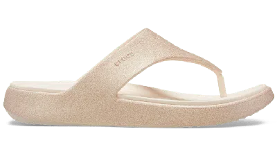 Crocs Getaway Glimmer Triangle Flip In Neutral