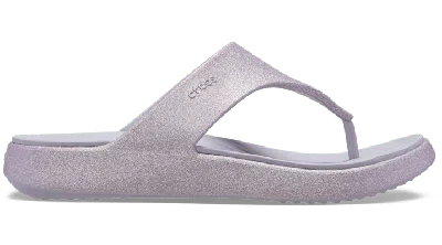 Crocs Getaway Glimmer Triangle Flip In Purple