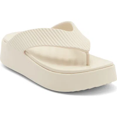 Crocs Getaway Groove Platform Flip Flop In Neutral