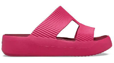Crocs Getaway Groove Platform H-strap In Dragon Fruit