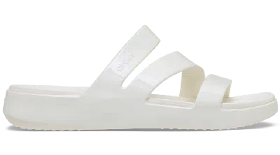Crocs Getaway Patent Strappy In Chalk