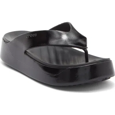 Crocs Getaway Platform Flip Flop In Animal Print