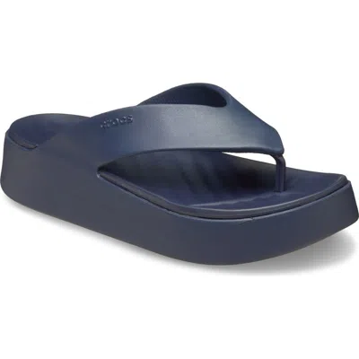 Crocs Getaway Platform Flip Flop In Blue