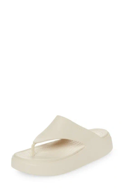 Crocs Getaway Platform Flip Flop In Stucco