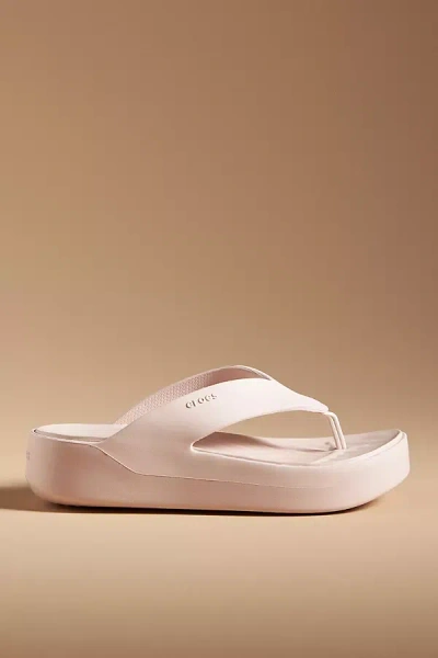 Crocs Getaway Platform Flip Flops In Pink