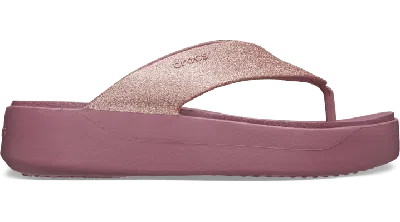 Crocs Getaway Platform Glitter Flip In Cassis