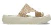 Crocs Getaway Platform Glitter Toe Loop In Stucco