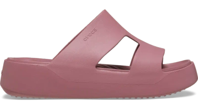 Crocs Cro Dsv Getaway Platform H-strap Colour: Black, Size: 4 In Cassis