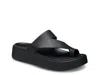 Crocs Getaway Platform Toe Loop Sandals In Black