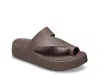 Crocs Getaway Platform Toe Loop In Brown