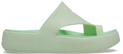 Crocs Getaway Platform Toe Loop In Jade Tint
