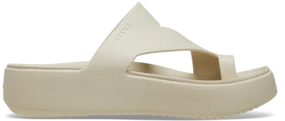 CROCS GETAWAY PLATFORM TOE LOOP SANDALES FEMMES SANDSTONE 39