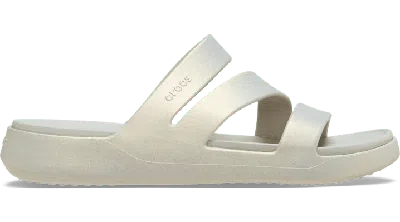 Crocs Getaway Shimmer Strappy In Pumice