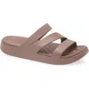 Crocs Getaway Strappy Slide Sandal In Truffle