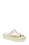 Crocs Getaway Toe Loop Platform Sandal In Gold