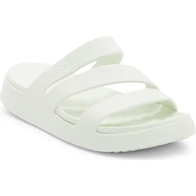 Crocs Getaway Waterproof Strappy Slide Sandal In Green