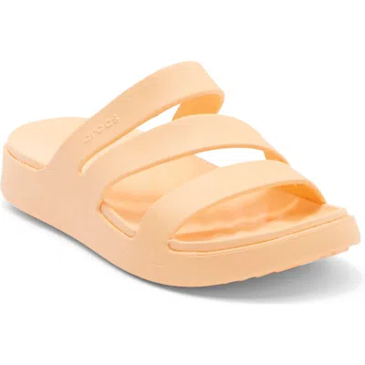 Crocs Getaway Waterproof Strappy Slide Sandal In Orange