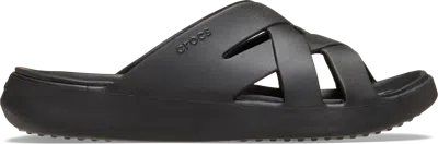 Crocs Getaway Weave Slide In Black