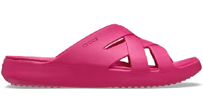 Crocs Getaway Weave Slide In Dragon Fruit