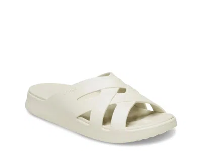 Crocs Getaway Weave Slide Sandal In White