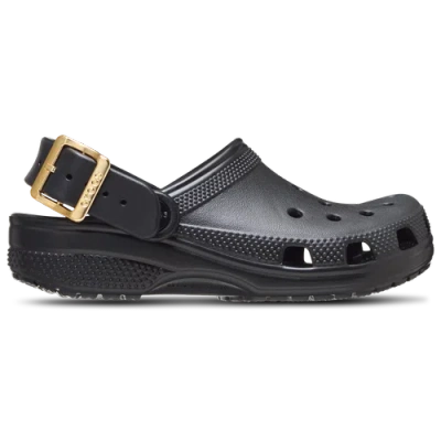 Crocs Kids' Girls Classic Metallic Buckle Clogs In Animal Print